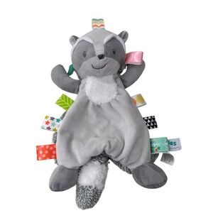 Mary Meyer Taggies Raccoon Plush Lovey Gray Stuffed Animal Kids Nursery Decor